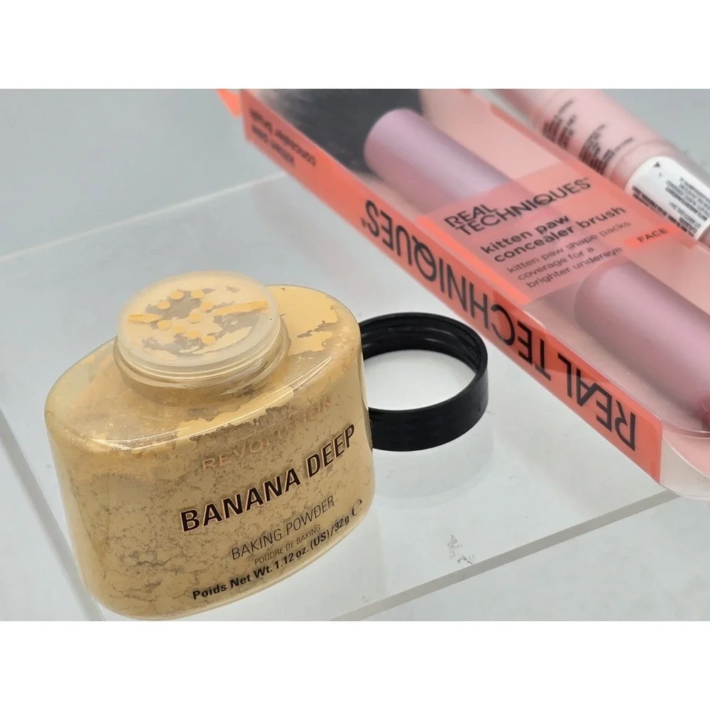 Face Makeup Kit: Makeup Setting Powder, Blush Stick,‎ Kitten Paw Concealer Brush